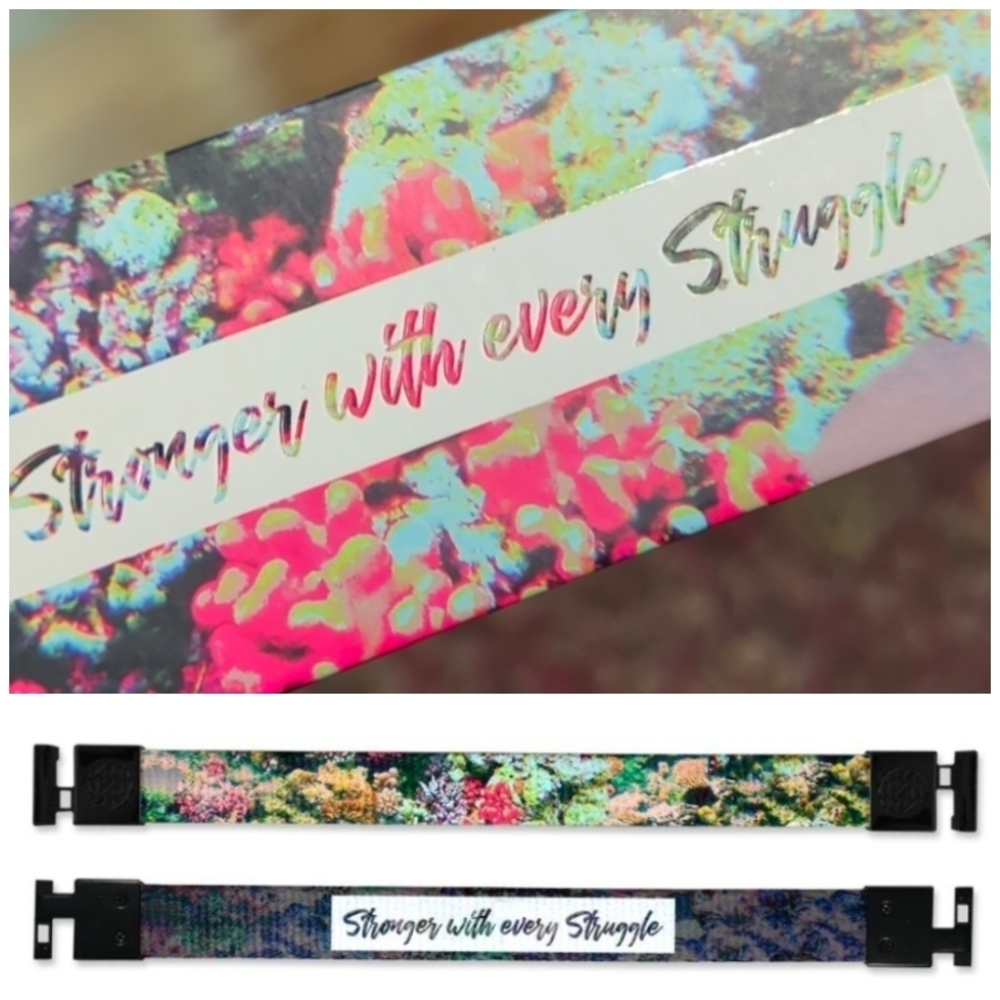 Zox Inspirational 'Stronger with every Struggle' Bracelet NIB